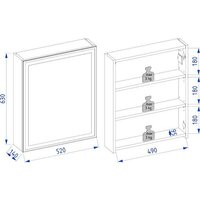Lauter Шкаф с зеркалом Emma (с подсветкой, черный мат) Image #7