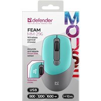 Мышь Defender Feam MM-296 (серый/мятный) - Превью изображения №7 — Интернет-Магазин TECNO.BY