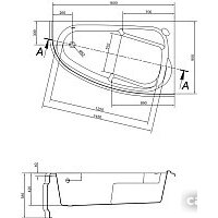 Cersanit Joanna 160x95 L (с ножками и экраном) Image #8