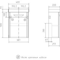 Volna Тумба под умывальник Mini-M 40 - Превью изображения №11 — Интернет-Магазин TECNO.BY