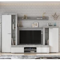 NN мебель МГС 5 ЛДСП (цемент светлый/белый)