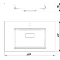 Symbolite Тумба под умывальник Лима 100 Line Plus 2 ящика + Line 100x48 (подвесная, белый матовый/жасмин) Image #10