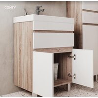  Volna Тумба под умывальник Conty 80.2D.1Y (напольная) - Превью изображения №3 — Интернет-Магазин TECNO.BY