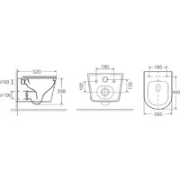 Унитаз подвесной Saniteco Tornado KW-9005WT - Превью изображения №6 — Интернет-Магазин TECNO.BY