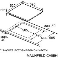Варочная панель MAUNFELD CVI594SF2WHD Inverter - Превью изображения №8 — Интернет-Магазин TECNO.BY