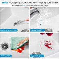 Berge BR-5850 + смеситель AM.PM Like F8007133 (серый) Image #11