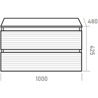 Brevita Тумба под умывальник Dakota 100 DAK-09100-19/02-2Я Image #5