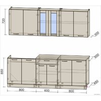 Интерлиния Мила 22 (серебро/дуб веллингтон/белый гранит) Image #6