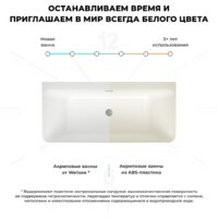 Wellsee Bromance 170x78 231602003 (пристенная ванна белый глянец/матовый черный, экран, ножки, сифон-автомат матовый черный) Image #7