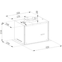 Кухонная вытяжка Weissgauff Dubhe 450 Inox - Превью изображения №2 — Интернет-Магазин TECNO.BY