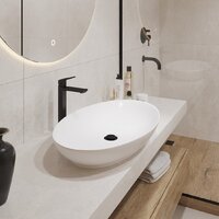 Умывальник Lauter 21571 + клапан 21190W + сифон 21635W (белый матовый) - Превью изображения №8 — Интернет-Магазин TECNO.BY