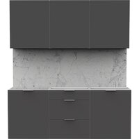 Интермебель Микс Топ-4 1.8м без столешницы (графит серый)