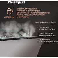 Встраиваемая посудомоечная машина Weissgauff BDW 6140 Ultra Real Autoopen Infolight - Превью изображения №18 — Интернет-Магазин TECNO.BY