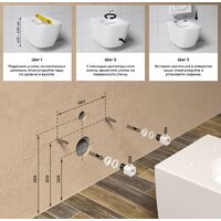 Wellsee eclatant RimFree 182615001 (чаша, пневмокрышка, глянцевый белый) Image #8