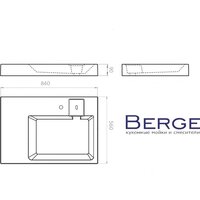 Умывальник Berge BRS-8055 Lux (правый, белый) - Превью изображения №6 — Интернет-Магазин TECNO.BY