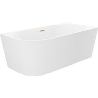 Wellsee Excellence Pro 140x70 28760904R (пристенная ванна (правая) белый глянец, экран, ножки, сифон-автомат золото) Image #2