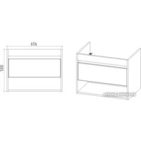 Viant Тумба под умывальник Бостон Como 70 VBOS70COG-T1YP Image #3