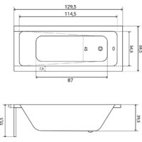 Lauter Estelle 130 21206030 (с ножками и сифоном 21Y11010 хром) Image #35