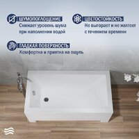 Lauter Estelle 130 21206030 (с ножками и сифоном 21Y11010 хром) Image #4