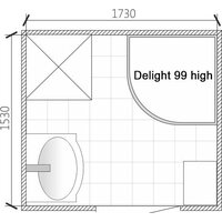 Domani-Spa Delight 99 High DS01D99HWM10 (белый/сатин-матированное стекло) Image #6