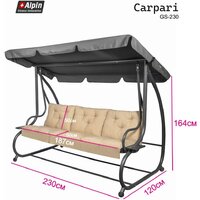 Садовые качели Alpin Carpari GS-230 - Превью изображения №12 — Интернет-Магазин TECNO.BY