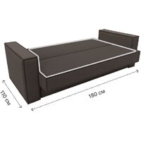 Лига диванов Куба книжка 122058 (рогожка амур коричневый) Image #9