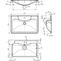 Умывальник BelBagno BB700/455-LV-MR-ALR - Превью изображения №2 — Интернет-Магазин TECNO.BY