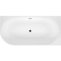 Wellsee Excellence Pro 140x70 28760903R (пристенная ванна (правая) белый глянец, экран, ножки, сифон-автомат матовый черный) Image #4