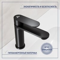 Lauter 21675 + Moon 21СК691BS с сифоном 21635B (черный матовый) Image #6