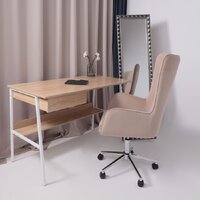 Офисное кресло AksHome Bella XL Chrome (Kiton 714 Powder/велюр/пудровый) - Превью изображения №20 — Интернет-Магазин TECNO.BY