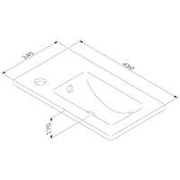 Умывальник AM.PM X-Joy M85AWCC0452WG64 (белый глянец) - Превью изображения №4 — Интернет-Магазин TECNO.BY