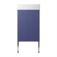 Wellsee Тумба под умывальник 3 в 1 WC Area 221804004 (тумба/матовый синий, раковина/глянцевый белый, ножки/нержавеющая сталь) Image #2