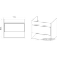 Viant Тумба под умывальник Бостон Como 60 VBOS60COG-T1YP Image #3