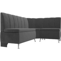 Лига диванов Кантри правый 106844 (велюр серый) Image #3