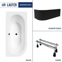 Lauter Bliss 160х75 P 21201062P (с ножками и лицевым черным экраном)