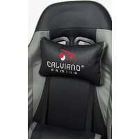 Игровое (геймерское) кресло Calviano 1590 (PU, черный/серый) - Превью изображения №10 — Интернет-Магазин TECNO.BY