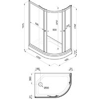 Душевой уголок Triton Коралл А Мозаика 120x80 L - Превью изображения №4 — Интернет-Магазин TECNO.BY