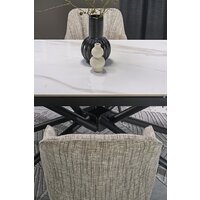 Halmar Vitorino 160-220/90/75 (белый мрамор/черный) Image #7