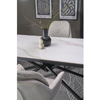 Halmar Vitorino 160-220/90/75 (белый мрамор/черный) Image #4