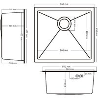 Schtoff Undermount Best Decor Black 5545 + коландер KR-1 BLACK+ дозатор SD-1 BLACK Image #5