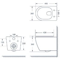 Lauter Augsburg с жестким сиденьем Soft Close 21109EC (черный матовый, скрытое крепление) Image #9