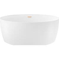 Wellsee Pour Plus 150x150 237101004 (отдельностоящая ванна белый глянец, экран, ножки, сифон-автомат золото)