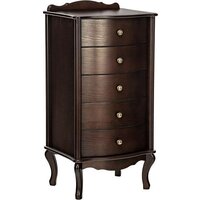 Импэкс Leset Беатрис узкий 5 ящиков (орех/матовый лак)