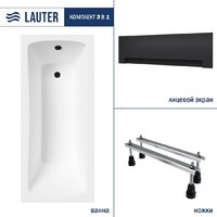 Lauter Bianca 160х70 21207160 (с ножками и лицевым черным экраном)