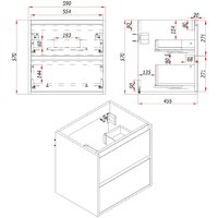  ЗОВ Тумба под умывальник Парма 60 P60LWP0MWHMC1A-LDSPW (белый/белый галифакс) - Превью изображения №7 — Интернет-Магазин TECNO.BY