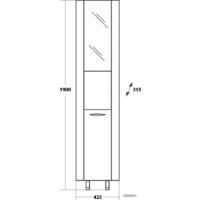 Onika Шкаф-пенал Дюна 30.15У правый (белый) [403036] Image #2