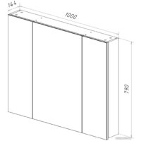 Lemark Шкаф с зеркалом Universal 100 LM100ZS-U (белый глянец) Image #5