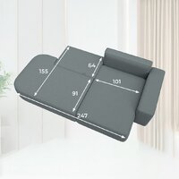 Угловой диван Лига диванов Лига-065 правый 129799 (рогожка амур 07 серый) - Превью изображения №10 — Интернет-Магазин TECNO.BY