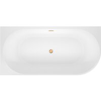 Wellsee Excellence Pro 180x80 28760804R (пристенная ванна (левая) белый глянец, экран, ножки, сифон-автомат золото) Image #4