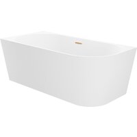 Wellsee Excellence Pro 180x80 28760804R (пристенная ванна (левая) белый глянец, экран, ножки, сифон-автомат золото) Image #2